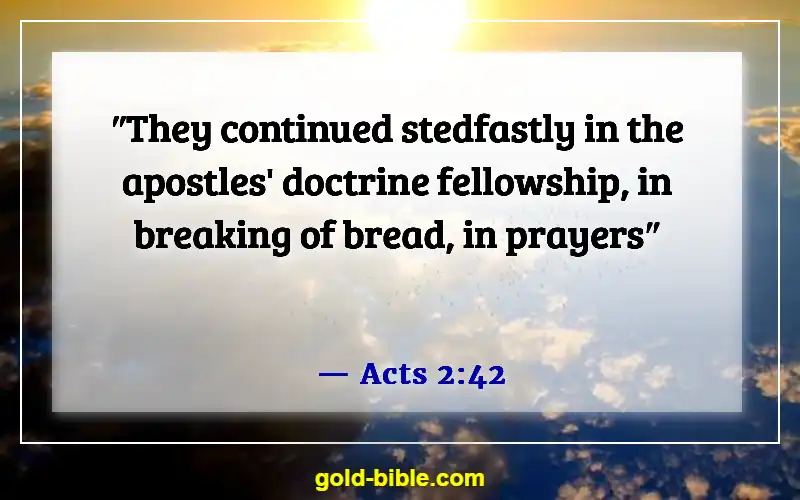 Bible Verses About Fellowship With Other Believers (Acts 2:42)