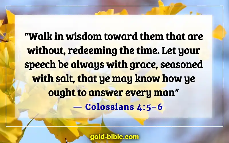 Bible Verses About Sharing Your Testimony (Colossians 4:5-6)