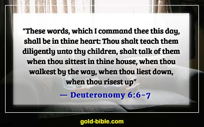 Bible Verses About Saying Bad Words And Languages (Deuteronomy 6:6-7)