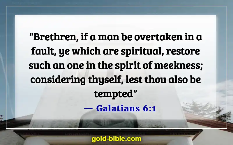 Bible Verses About Being Judged Wrongly (Galatians 6:1)