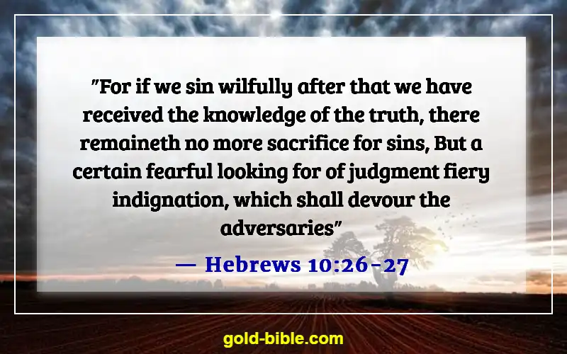 Bible Verses About Doing Wrong When You Know Right (Hebrews 10:26-27)