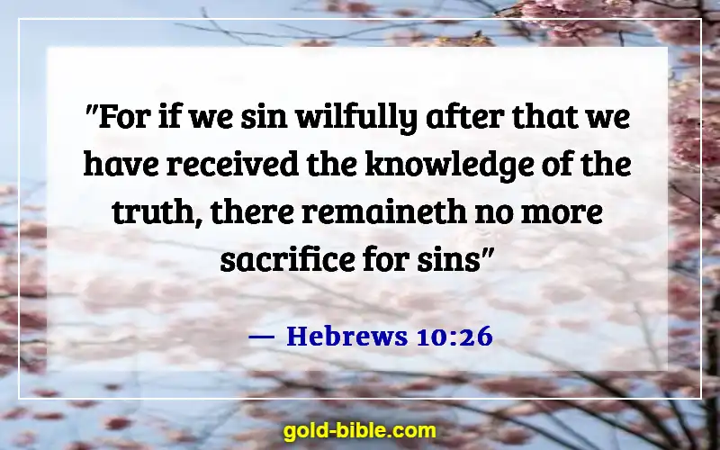 Bible Verses About Making Excuses For Sin (Hebrews 10:26)