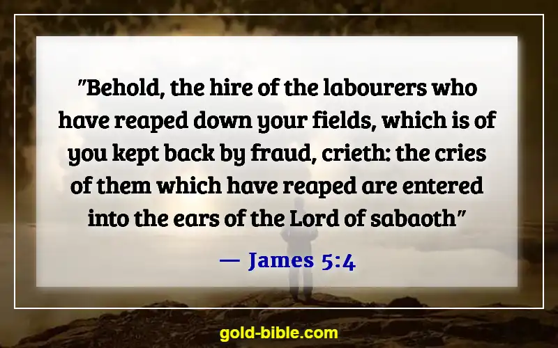 Bible Verses About Cheating In Business (James 5:4)