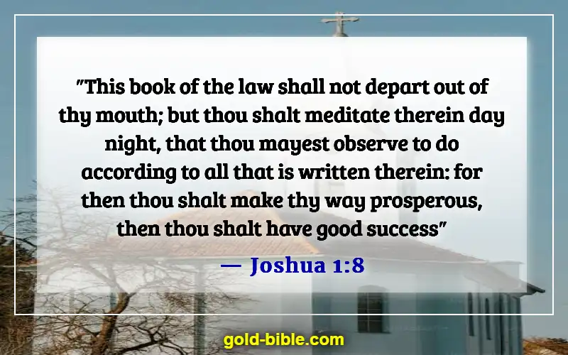Bible Verses About Discipline Life (Joshua 1:8)