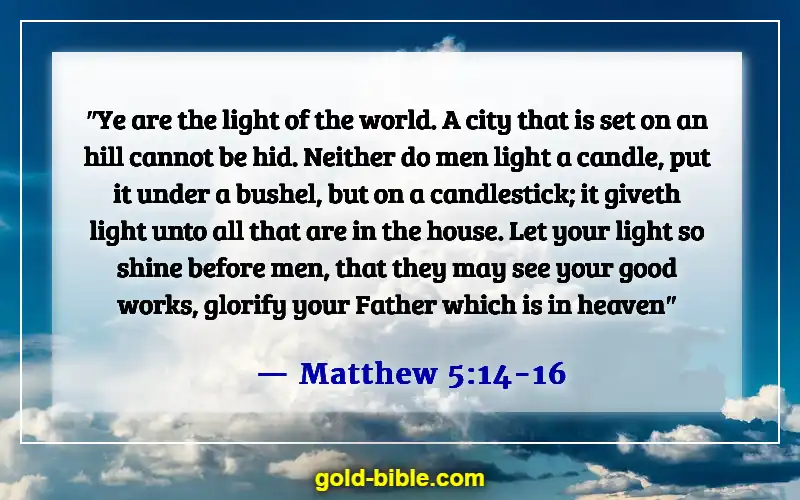 Bible Verses About Youth Serving God (Matthew 5:14-16)