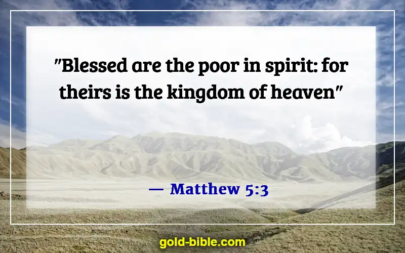 Bible Verses About The Poor Being Rich (Matthew 5:3)
