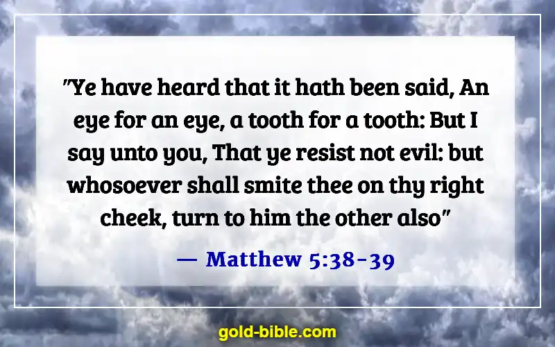 Bible Verses About Doing Wrong To Others (Matthew 5:38-39)