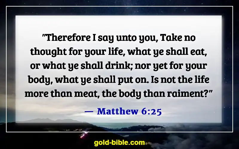 Bible Verses About Worrying About The Future (Matthew 6:25)