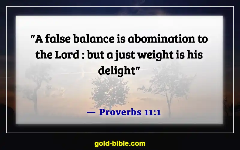 Bible Verses For Business Dedication (Proverbs 11:1)