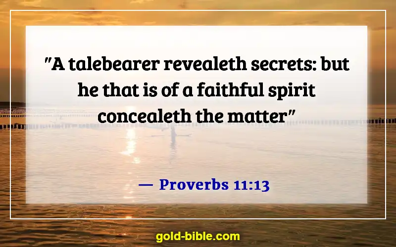 Bible Verses On Gossip Slander And Judging (Proverbs 11:13)