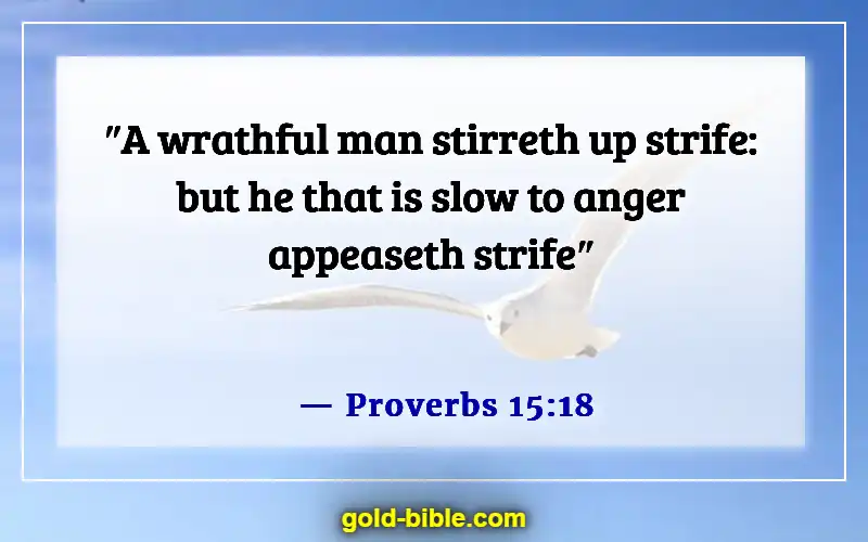 Bible Verses About Controlling Emotions And Anger (Proverbs 15:18)