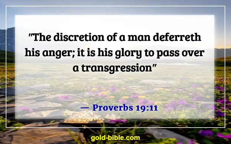 Bible Verses About Dealing With Conflict Resolution (Proverbs 19:11)