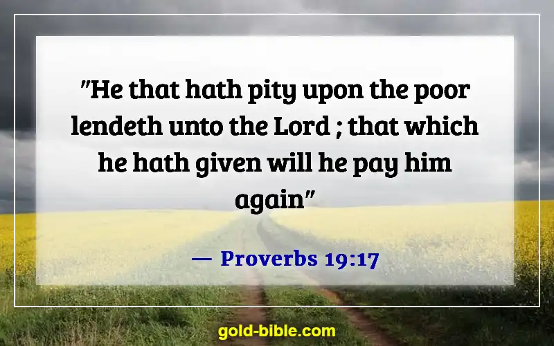 Bible Verses About Helping Others (Proverbs 19:17)