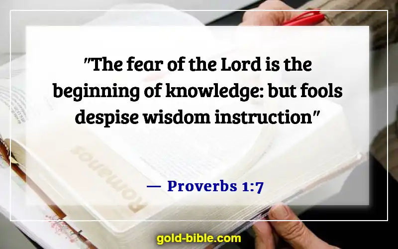 Bible Verses About Right And Wrong Choices (Proverbs 1:7)