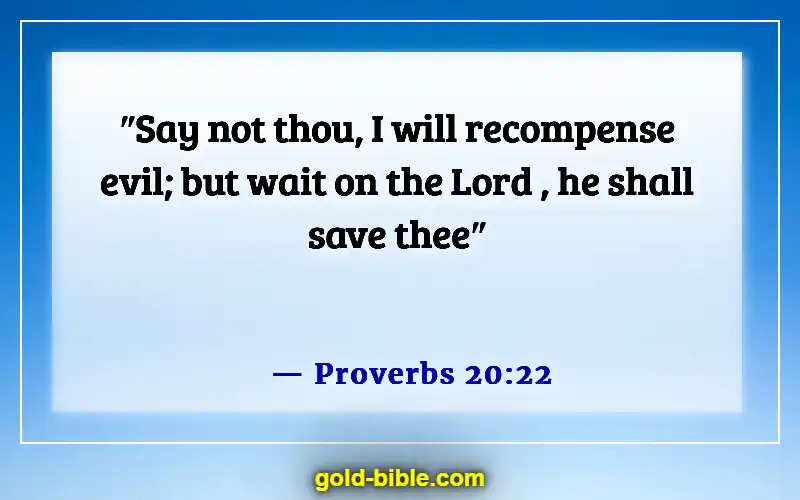 Bible Verses About Someone Doing You Wrong (Proverbs 20:22)