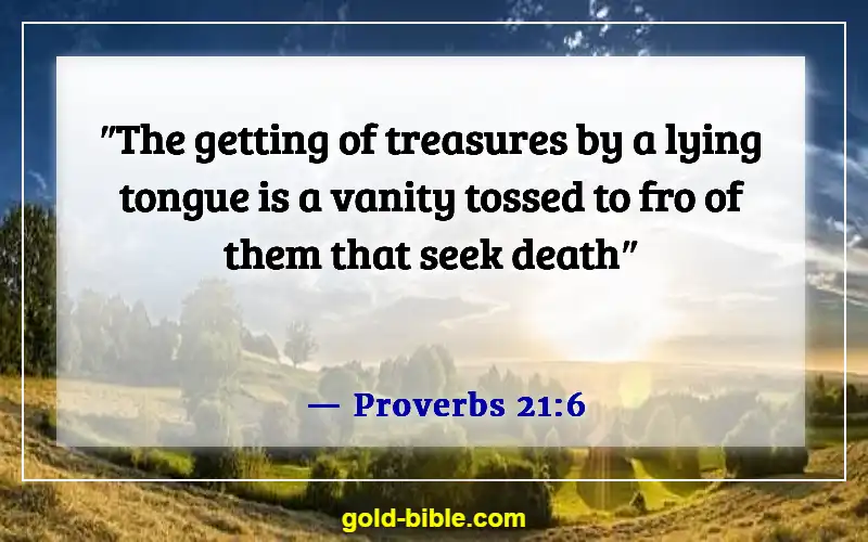 Bible Verses About Cheating In Business (Proverbs 21:6)