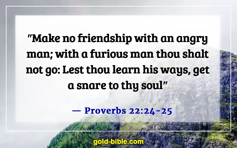 Bible Verses About Bad And Negative Influences (Proverbs 22:24-25)