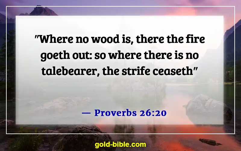 Bible Verses On Gossip Slander And Judging (Proverbs 26:20)