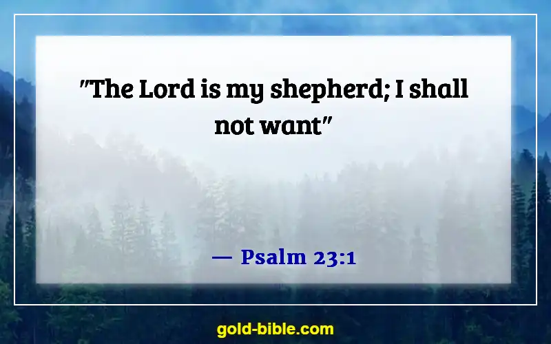 Bible Verses About Providing For Your Family (Psalm 23:1)