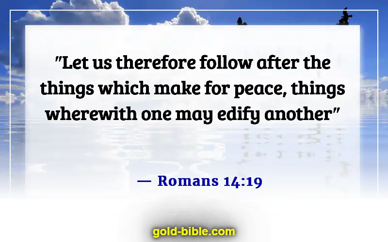 Bible Verses About Dealing With Conflict Resolution (Romans 14:19)