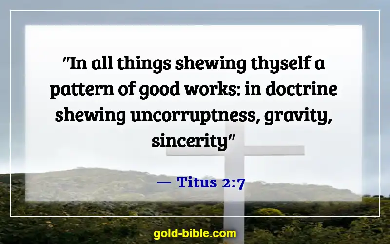 Bible Verses About Cheating In Business (Titus 2:7)