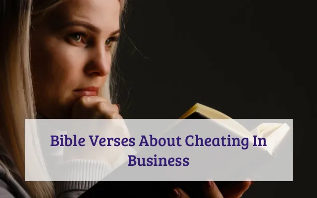 Bible Verses About Cheating In Business