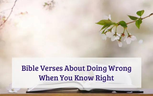 Bible Verses About Doing Wrong When You Know Right